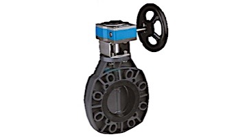 Fluidra USA 6" Gear Operated Butterfly Valve EPDM Seals, Zinc Shaft | 34470PVC02586