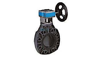 Fluidra USA 4" Gear Operated Butterfly Valve EPDM Seals, Zinc Shaft | 34468PVC02583