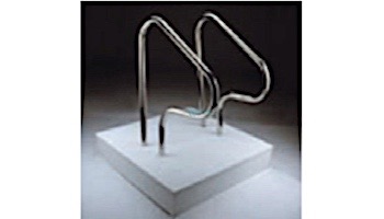Fluidra USA 84" 2-Bend Hand Rail | 1.7" O.D. x .49 | Stainless Steel | 07656