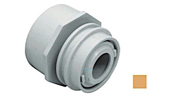 AquaStar Flush-Mount Return Fitting | with Water Stop Eyeball and Nut | Fits Over 2'' Pipe | Tan | 3508