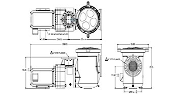 Pentair EQKT500 Commercial TEFC Pool Pump With Strainer | NEMA Rated | 3 Phase | 208-230/460V 5HP | 340604