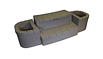 Dream Maker Spas Deluxe Storage Steps and Planters Set | Cobblestone | 400012-CC