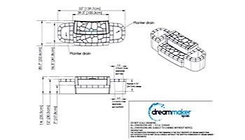 Dream Maker Spas Deluxe Storage Steps and Planters Set | Cobblestone | 400012-CC
