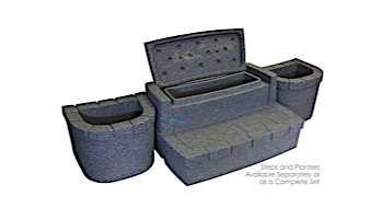 Dream Maker Spas Deluxe Storage Steps and Planters Set | Graystone | 400012-GS