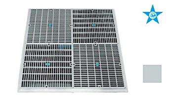 AquaStar Four 12" Square Flat Grates with Screws (VGB Series) | Dark Gray | 24NF105