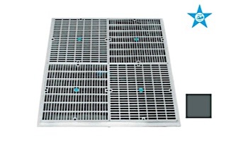 AquaStar Four 12" Square Flat Grates with Screws (VGB Series) | Dark Gray | 24NF105