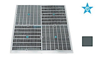 AquaStar Four 12" Square Flat Grates with Screws (VGB Series) | Black | 24NF102