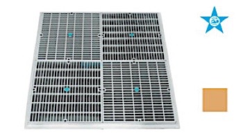 AquaStar Four 12" Square Flat Grates with Screws (VGB Series) | Dark Gray | 24NF105