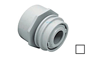 AquaStar Choice Flus-Mount Return Fitting | with Water Stop Eyeball and Nut Aim Flow | Fits Over 2" Pipe with 3/4" Orifice | Clear | 3500B