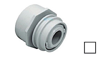 AquaStar Choice Flus-Mount Return Fitting | with Water Stop Eyeball and Nut Aim Flow | Fits Over 2" Pipe with 3/4" Orifice | White | 3501B