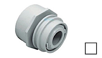 AquaStar Choice Flus-Mount Return Fitting | with Water Stop Eyeball and Nut Aim Flow | Fits Over 2_quot; Pipe with 3/4_quot; Orifice | White | 3501B