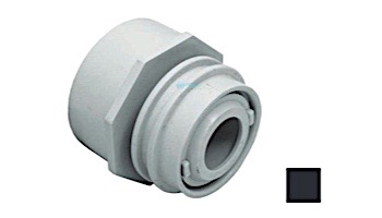 AquaStar Choice Flus-Mount Return Fitting | with Water Stop Eyeball and Nut Aim Flow | Fits Over 2" Pipe with 3/4" Orifice | Black | 3502B