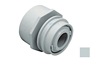 AquaStar Choice Flus-Mount Return Fitting | with Water Stop Eyeball and Nut Aim Flow | Fits Over 2" Pipe with 3/4" Orifice | Light Gray | 3503B