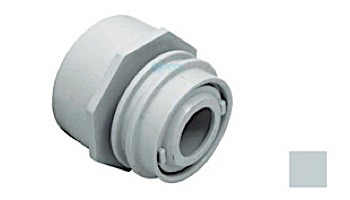 AquaStar Choice Flus-Mount Return Fitting | with Water Stop Eyeball and Nut Aim Flow | Fits Over 2" Pipe with 3/4" Orifice | Light Gray | 3503B