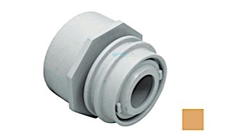 AquaStar Choice Flus-Mount Return Fitting | with Water Stop Eyeball and Nut Aim Flow | Fits Over 2" Pipe with 3/4" Orifice | Tan | 3508B