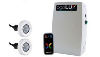 SR Smith poolLUX Plus Wireless Lighting Control System with Remote | 60 Watt 120V Transformer | Includes 2 Treo Light Kit | 2TR-pLX-PL60