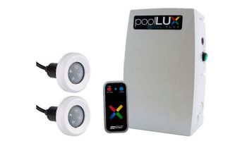 SR Smith poolLUX Plus Wireless Lighting Control System with Remote | 60 Watt 120V Transformer | Includes 2 Treo Light Kit | 2TR-pLX-PL60