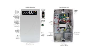 SR Smith poolLUX Plus Wireless Lighting Control System with Remote | 60 Watt 120V Transformer | Includes 2 Treo Light Kit | 2TR-pLX-PL60