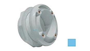 AquaStar 6" Bulkhead Adapter, 2.5" Thread, 2" Socket, with Gaskets and Locking Nut for Fiberglass/Steel | Blue | 6HA25T20S104