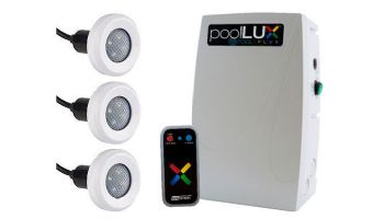 SR Smith poolLUX Plus Wireless Lighting Control System with Remote | 60 Watt 120V Transformer | Includes 3 Treo Light Kit | 3TR-pLX-PL60