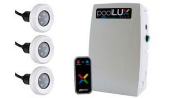 SR Smith poolLUX Plus Wireless Lighting Control System with Remote | 60 Watt 120V Transformer | Includes 3 Treo Light Kit | 3TR-pLX-PL60