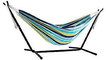 Vivere Double Cotton Hammock with Stand | 9-Foot Cayo Reef | UHSDO9-29