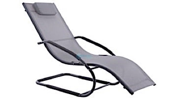 Vivere Wave Lounger | Grey | WAVELNG1-GB