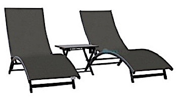 Vivere Coral Springs 3-Piece Lounger Set with Table | Macchiato | CORL3-MA