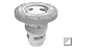 AquaStar Aqua Thunder Spa Jet Barret with Therapeutic Spinner | Light Gray WAVE Logo and White Overmold | ATBTS0301A-7