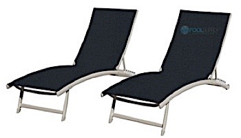 Vivere Clearwater 6-Position 2-Piece Lounger Set | Pearl | CWTL2-PE