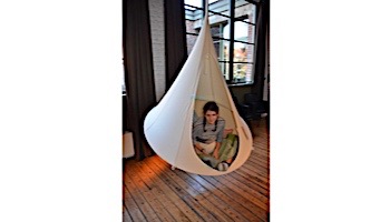 Vivere Single Cacoon Hanging Chair | Natural White | CACSW1