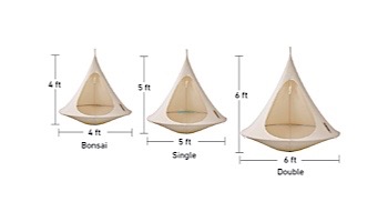 Vivere Single Cacoon Hanging Chair | Taupe | CACST7