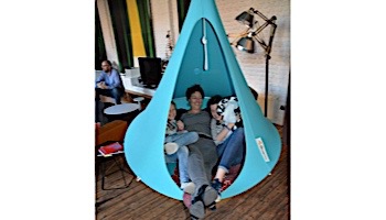 Vivere Single Cacoon Hanging Chair | Turquoise | CACSLB10