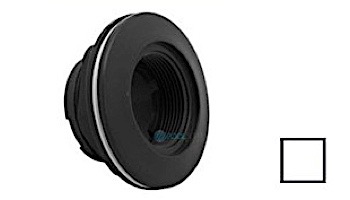 AquaStar Large Wall Fitting with 1 1/2" FPT with Vinyl Gasket and Lock Nut | Black | ES1022V02