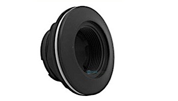 AquaStar Large Wall Fitting with 1 1/2" FPT with Vinyl Gasket and Lock Nut | Black | ES1022V02