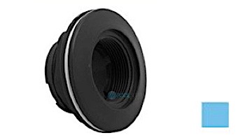 AquaStar Large Wall Fitting with 1 1/2" FPT with Vinyl Gasket and Lock Nut | Black | ES1022V02