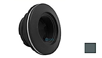 AquaStar Large Wall Fitting with 1 1/2" FPT with Vinyl Gasket and Lock Nut | Black | ES1022V02