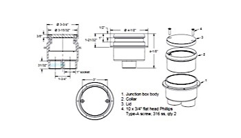 AquaStar Junction Box with Round Lid | White | JBR101