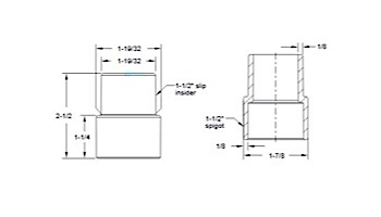 AquaStar 1 1/2" Pipe Extended | White | PE15101