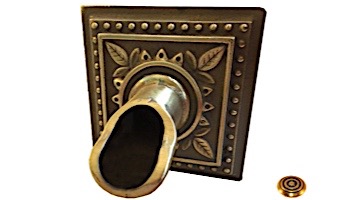 Water Scuppers and Bowls Santorini Water Scupper and Square Backplate | French Gold | WSBSWS713