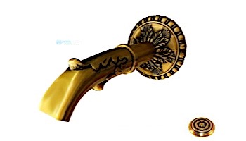 Water Scuppers and Bowls Botanical Water Fountain Spout | French Gold | 13.78" Projection | WSBBWS052