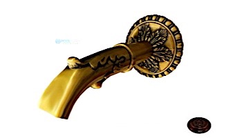 Water Scuppers and Bowls Botanical Water Fountain Spout | Antique Bronze | 13.78" Projection | WSBBWS052