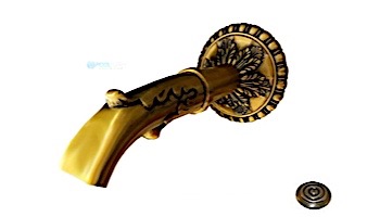 Water Scuppers and Bowls Botanical Water Fountain Spout | Antique Brass | 13.78" Projection | WSBBWS052