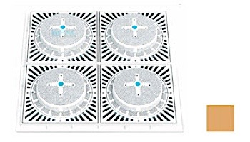 Aquastar Four (4) Square RSUN9/8HPH for 1" Deep 18" Sq. Retrofits | Tan | RSUN18HPHR108