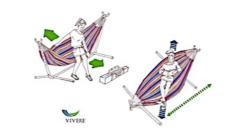 Vivere Double Cotton Hammock with White Stand | 9-Foot Cayo Reef | UHSDO9-W29