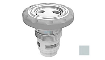 AquaStar Aqua Thunder Spa Jet Barret with Therapeutic Spinner | Light Gray WAVE Logo and Light Gray Over-Mold | ATBTS0303A-7