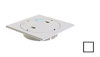AquaStar Square Skimmer Frame with Round Snap-in Lid and Collar | White | SK65101