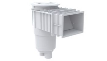 AquaStar Flow Star Standard Skimmer with Flush Face 4" Extension, Float Assembly, Basket, Lid and Collar | White | SKR14101