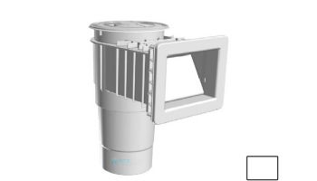 AquaStar Flow Star Skimmer with 5" Deep Throat, Float Assembly, Basket, Lid and Adjustable Collar for Fiberglass with 6" Socket Sump | White | SKRFL12101F