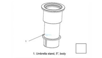 AquaStar 5" Umbrella Stand Only | Dark Gray | SMUSS105